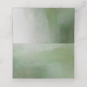 葉のエレガントテーブル番号の淡水色 プレイスカード (内部開封)