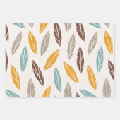 葉のエレガントパターン ラッピングペーパーシート (正面2)