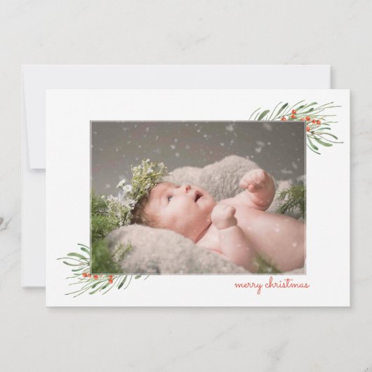 葉のエレガント果実メリークリスマスフレーム シーズンカード (正面)