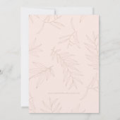 葉のオーバーレイがかかる縦向きの写真 保存日発表 セーブザデート (裏面)