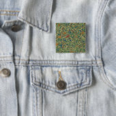 葉のカムフラージュパターンに対する花 缶バッジ (インサイチュ)