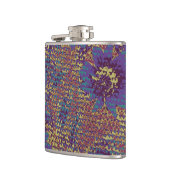 葉のカムフラージュパターンに対する青い花 フラスク (左)