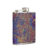 葉のカムフラージュパターンに対する青い花 フラスク (右)