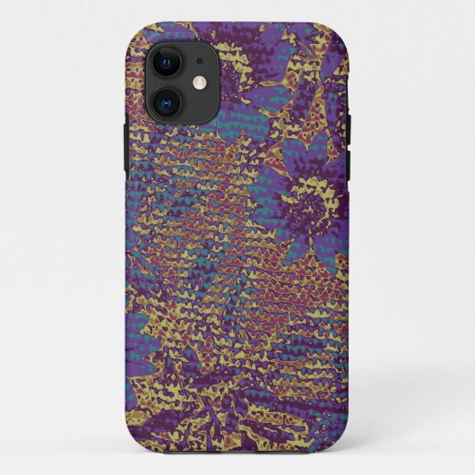葉のカムフラージュパターンに対する青い花 Case-Mate iPhoneケース (裏面)