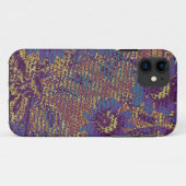 葉のカムフラージュパターンに対する青い花 Case-Mate iPhoneケース (裏面(横))