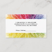 葉のカラフルパターン |ナチュラル 名刺 (裏面)