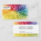 葉のカラフルパターン |ナチュラル 名刺 (正面/裏面)