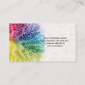 葉のカラフルパターン |ナチュラル 名刺 (裏面)