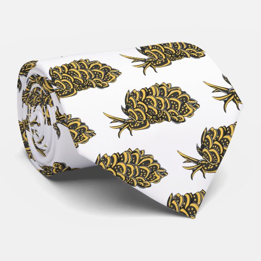 葉のギルド海のナメクジ漫画イラストレーション ネクタイ (ロール)