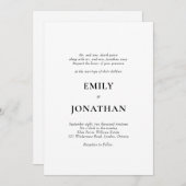 葉のクラシックシンプル結婚式招待状 招待状 (正面/裏面)