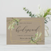 葉のクラフト葉の水色は私の花嫁になる 招待状 (スタンド正面)