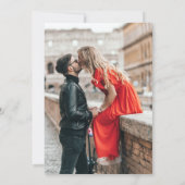 葉のクリスマス結婚の |写真の保存日付 セーブザデート (裏面)