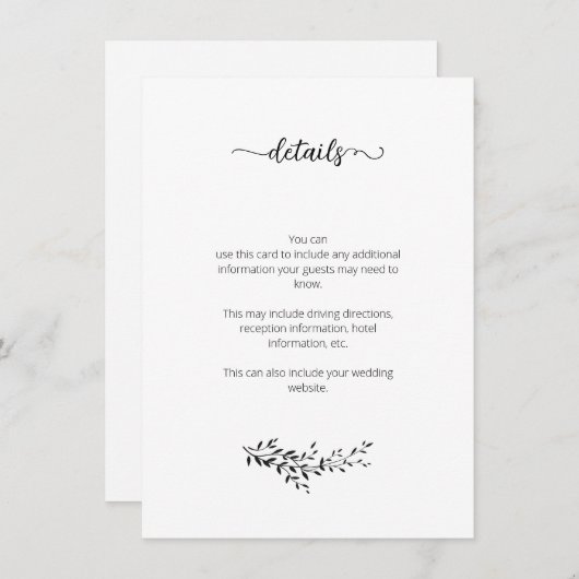 葉のシルエットが上品なカード エンクロージャーカード (正面/裏面)