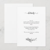 葉のシルエットのエレガントな詳細カード エンクロージャーカード (正面/裏面)