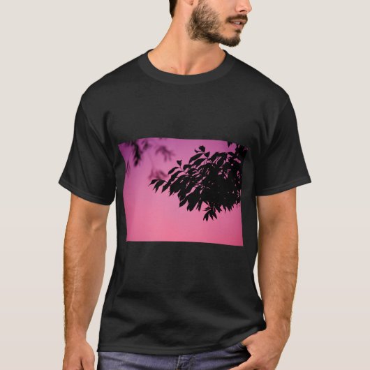 葉のシルエット ナチュラルTシャツ Tシャツ (正面)