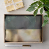 葉のデコページ上の水色の紫色の蝶 薄葉紙 (ギフト)