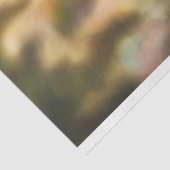 葉のデコページ上の水色の紫色の蝶 薄葉紙 (詳細)