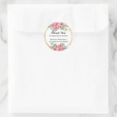 葉のデザイン サポートしてくれてありがとう ビジネス ラウンドシール (バッグ)