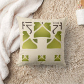 葉のトリオのステンシル クッション (ブランケット)
