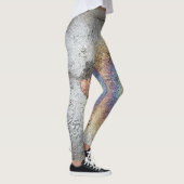 葉のハートおよび虹のレギングは個人化なります レギンス (右)