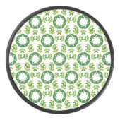 葉のパターン、のパター葉ン、緑の葉 アイスホッケーパック (正面)