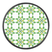 葉のパターン、のパター葉ン、緑の葉 アイスホッケーパック (正面)