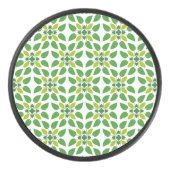 葉のパターン、のパター葉ン、緑の葉 アイスホッケーパック (正面)