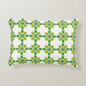 葉のパターン、のパター葉ン、緑の葉 アクセントクッション (裏面)