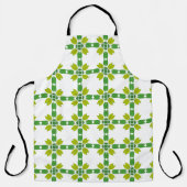 葉のパターン、のパター葉ン、緑の葉 エプロン (正面)