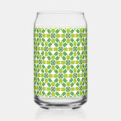 葉のパターン、のパター葉ン、緑の葉 ガラス缶 (左)