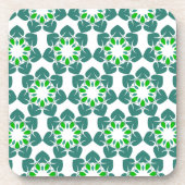 葉のパターン、のパター葉ン、緑の葉 コースター (正面)