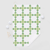 葉のパターン、のパター葉ン、緑の葉 ゴルフタオル (インサイチュ)