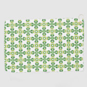 葉のパターン、のパター葉ン、緑の葉 ゴルフタオル (横)