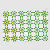 葉のパターン、のパター葉ン、緑の葉 ゴルフタオル (横)