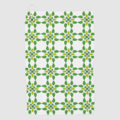 葉のパターン、のパター葉ン、緑の葉 ゴルフタオル (正面)