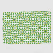 葉のパターン、のパター葉ン、緑の葉 ゴルフタオル (横)