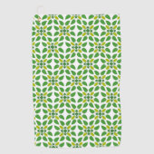 葉のパターン、のパター葉ン、緑の葉 ゴルフタオル (正面)