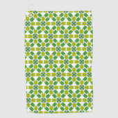 葉のパターン、のパター葉ン、緑の葉 ゴルフタオル (正面)