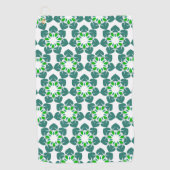 葉のパターン、のパター葉ン、緑の葉 ゴルフタオル (正面)