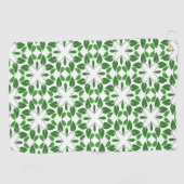 葉のパターン、のパター葉ン、緑の葉 ゴルフタオル (横)