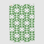 葉のパターン、のパター葉ン、緑の葉 ゴルフタオル (正面)