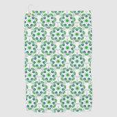 葉のパターン、のパター葉ン、緑の葉 ゴルフタオル (正面)