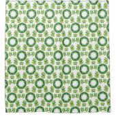 葉のパターン、のパター葉ン、緑の葉 シャワーカーテン (正面)