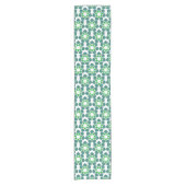 葉のパターン、のパター葉ン、緑の葉 ショートテーブルランナー (正面)