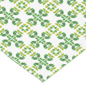 葉のパターン、のパター葉ン、緑の葉 ショートテーブルランナー (コーナー)