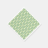 葉のパターン、のパター葉ン、緑の葉 スタンダードカクテルナプキン (角)