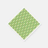 葉のパターン、のパター葉ン、緑の葉 スタンダードカクテルナプキン (角)