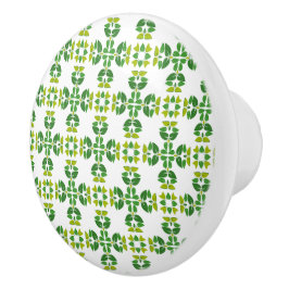 葉のパターン、のパター葉ン、緑の葉 セラミックノブ