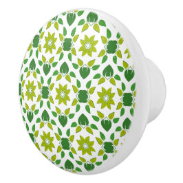 葉のパターン、のパター葉ン、緑の葉 セラミックノブ