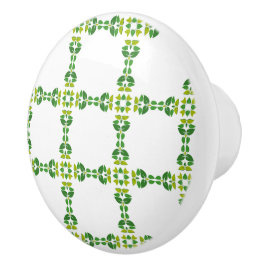 葉のパターン、のパター葉ン、緑の葉 セラミックノブ